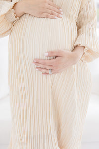 Pleaded Maternity Dress